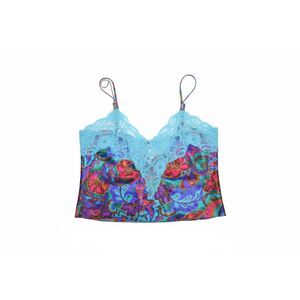 Vintage Gold Label Victoria's Secret Floral Lingerie Top Medium 15084